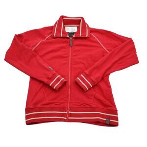 GIGA DX Jacket Womens 12 Red Long Sleeve Banded Cuffs Full Zip Outwear